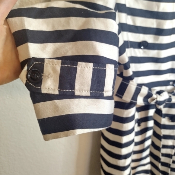 NWT Banana Republic Monogram lightweight striped trench coat sz Xl - Picture 5 of 8